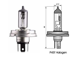 H4 Scheinwerferbirne - Biluxsockeltyp P45T