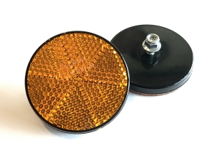 R�ckstrahler rund, orange - E-gepr�ft