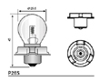 Scheinwerferlampe - Sockel P26S